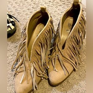 Fringe booties
